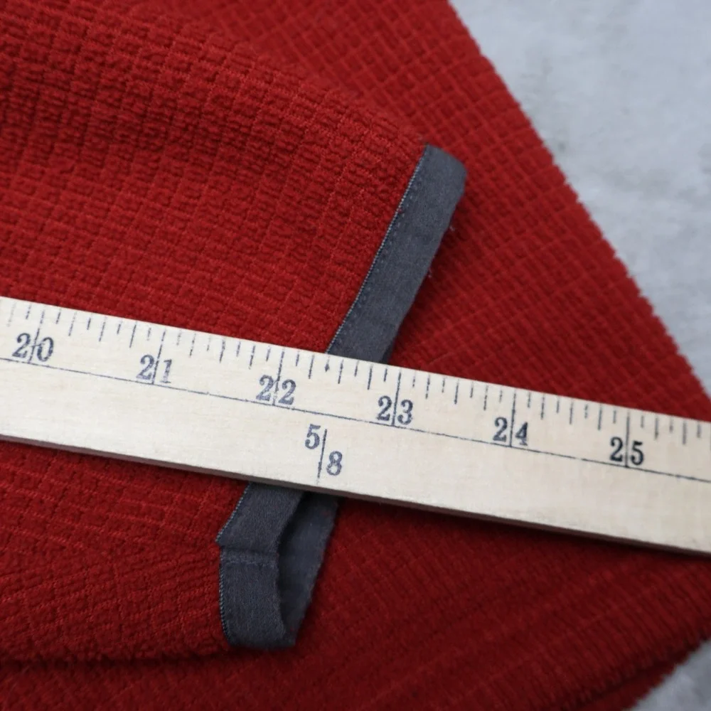 North Face Sweatshirt Mens XL Red 1/4 Zip Waffle Fleece Pullover Outdoor Hiking